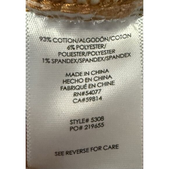 CAbi Jeans Slim Boyfriend Jeans Sz 14 Blue Denim Patchwork Stretch Boho 5308 - Picture 14 of 14